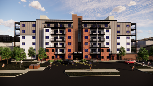 residential apartment building rendering